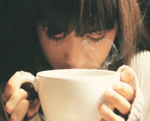 woman with tea