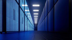 Artificial intelligence Data center Technology vr Global communication network concept digital Data binary code network 3d render